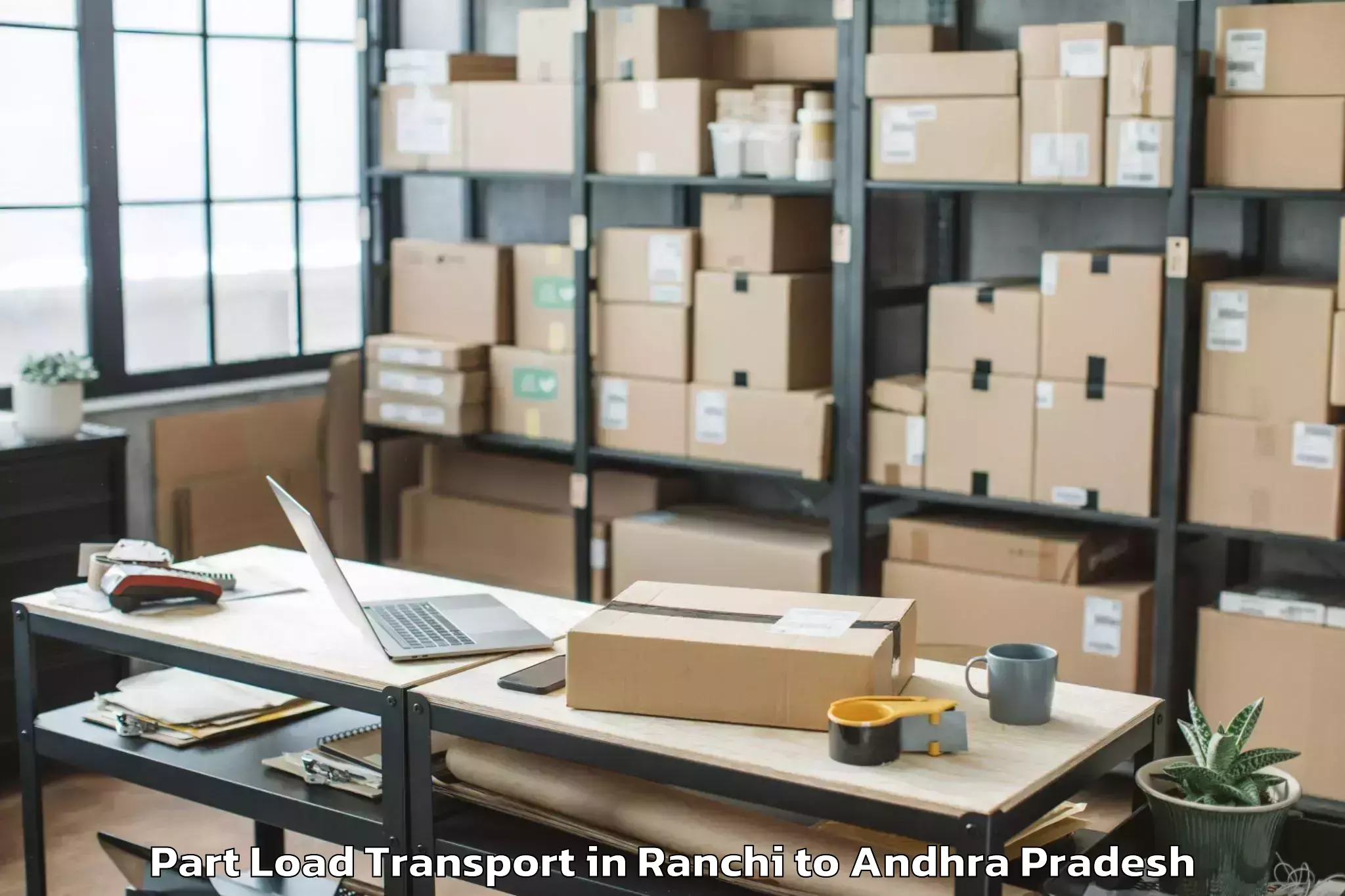 Easy Ranchi to Bantumilli Part Load Transport Booking